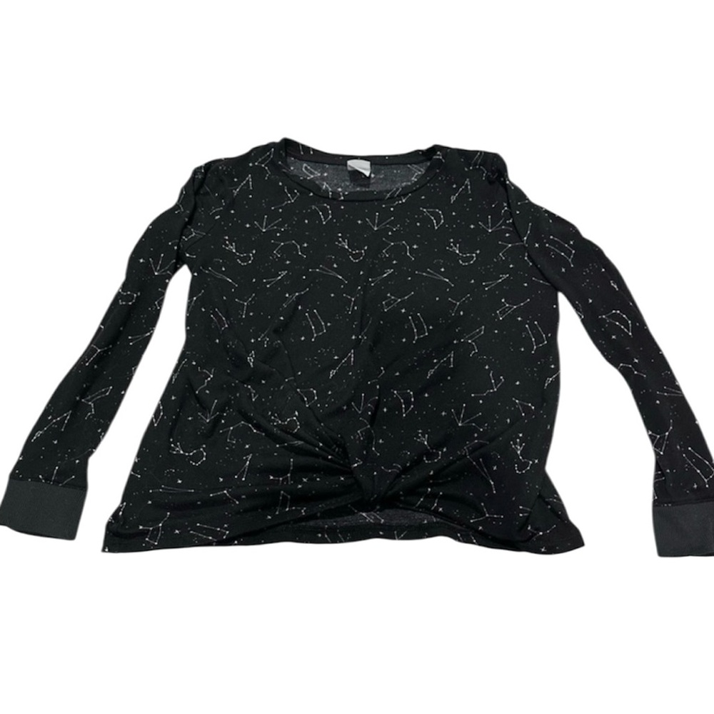 Stars Above Celestial Black Lounge Set Womens M Cozy Comfort Pajamas